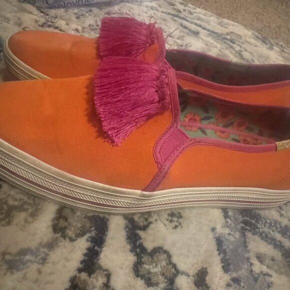 Kate Spade Ked Orange and Pink Loafers Size 10 - Picture 2 of 9
